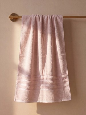 Lc Waikiki Yeni Sezon Pembe Çizgili Pamuklu Yüz Havlusu 50X80 cm