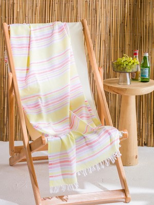Lc Waikiki Yeni Sezon Karışık Çizgili Plaj Havlusu 90X165 cm