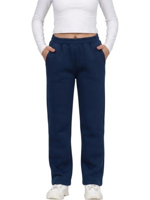 ERDEM KIDS Unisex Kız - Erkek Çocuk 3 Iplik Şardonlu Içi Pamuklu Okul Eşofman Altı Pantolon — Lacivert