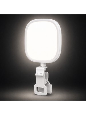 CoverZone 10W 120 LED Video Konferans Dolgu Işığı 3000-6000K 400 Lm 90RA 5V/2A Abs+Pc Klipsli Video Görüşme Aydınlatması | Saywin F-682A