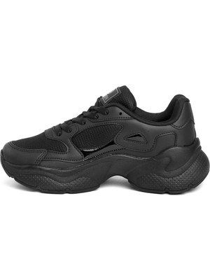 Vestora Siyah Kadın Rahat Konforlu Günlük Sneaker Yürüyüş Spor Ayakkabısı