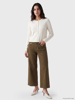 Lc Waikiki Yeni Sezon Kahverengi Culotte Fit Kadın Jean Pantolon