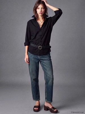Lc Waikiki Yeni Sezon Indigo Crop Straight Fit Kadın Jean Pantolon