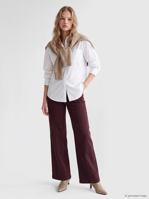 Lc Waikiki Yeni Sezon Mürdüm Culotte Fit Kadın Jean Pantolon