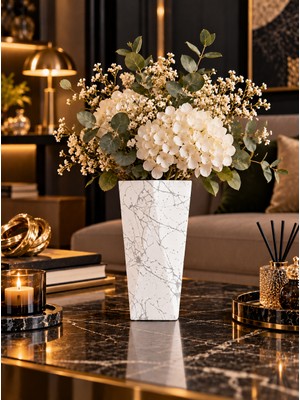 Betonmall Dekoratif Beton Saksı Vazo Modern Salon Aksesuarı Çiçek Bitki Saksısı Dekoratif Obje