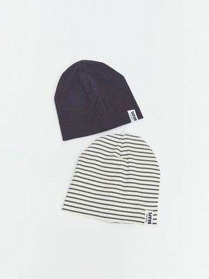 Lc Waikiki Yeni Sezon Antrasit Çizgili Erkek Bebek Bere 2'li
