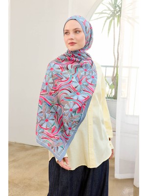 Silk Home Urban Hours Bohem Papatya Mavi Lila Mayda Şal