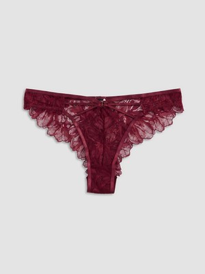 Lc Waikiki Yeni Sezon Bordo Dantelli Fantezi Brazilian Külot