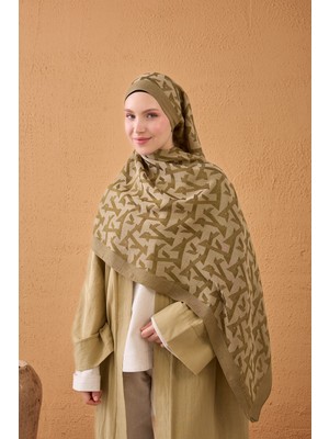 Silk Home Naia Pamuk Şal Elio Haki