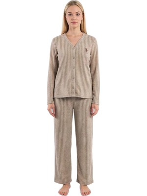 U.s. Polo Assn. Kadın Camel Pijama Takımı 20296