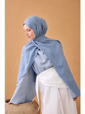 Silk Home Naia Pamuk Şal Halat Bebe Mavisi