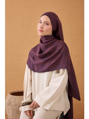 Silk Home Naia Pamuk Şal Halat Mürdüm