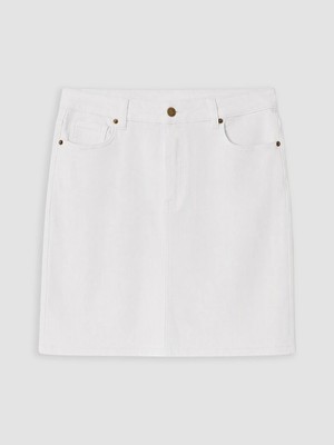 Lc Waikiki Yeni Sezon Beyaz Dar Fit Mini Jean Etek
