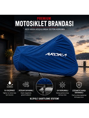 ULTRASHOP Arora Ar 50-11 Ares Mavi Motosiklet Branda Su Geçirmez Motor Branda