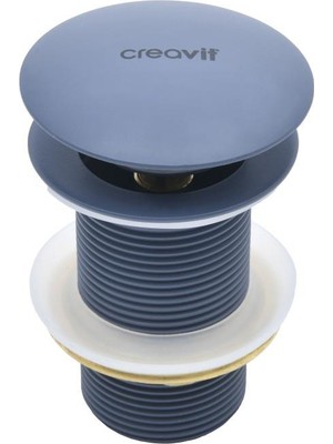 Creavit SF030.BSM Lavabo Sifon Başlığı Pop-Up Taşmasız - Basalt Mat