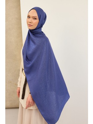 Silk Home Naia Pamuk Şal Sh Desen Saks