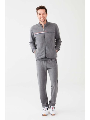 U.S. Polo Assn. 18481 Erkek Antrasit Melanj Pijama Takımı