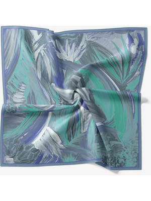 Silk Home Velora Eşarp Fırça Desen Mavi Lila