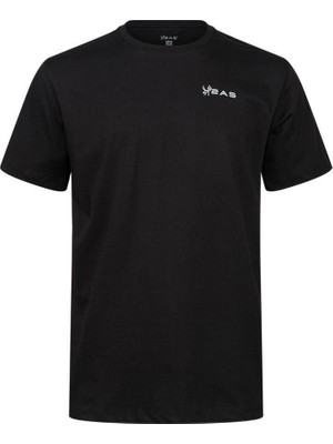 2AS Admin Erkek Sıfır Yaka Siyah T-Shirt Siyah