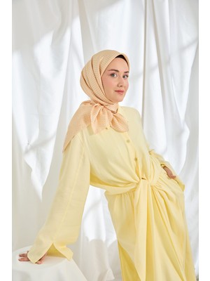 Silk Home Twill Ipek Eşarp Micro Kare Sarı