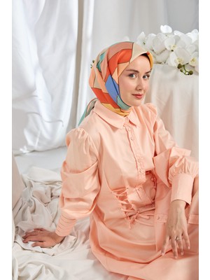 Silk Home Twill Ipek Eşarp Mid-Century Yavruağzı