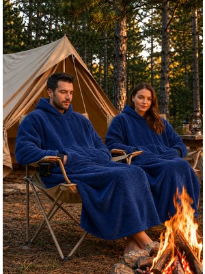 Packho Welsoft Kapüşonlu Giyilebilir Tv Battaniyesi – Unisex Oversize (1 Adet)