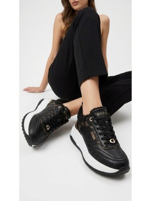 Guess Kadın Sneaker Kalın Taban Bağcıklı Günlük Spor Ayakkabı Peluş Detaylı Rahat Model