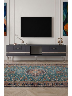 Yumedi Design TSA1542AS - Ilay Tv Stand , Tv Sehpası 150CM Antrasit-Silver