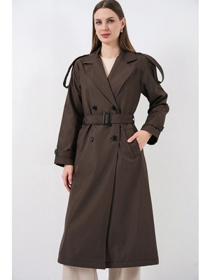 Shopping Shop Uzun Trençkot Kahve
