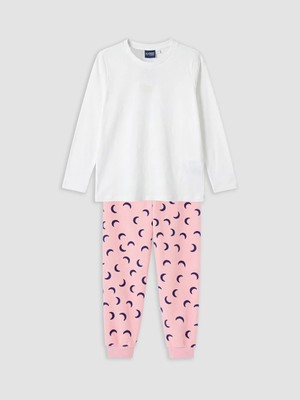 Lc Waikiki Yeni Sezon Pembe Desenli Kız Çocuk Pijama Takımı
