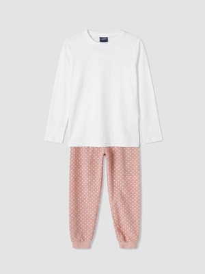 Lc Waikiki Yeni Sezon Pembe Puantiyeli Kız Çocuk Pijama Takımı