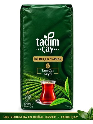 Tadım Çay İki Buçuk Yaprak 1000 gr ( HAKİKİ RİZE ÇAYI, SİYAH PAKET ÇAY)