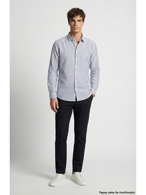 Network Navy Twill Chino Trousers