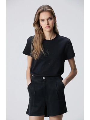 Network Black Printed T-Shirt