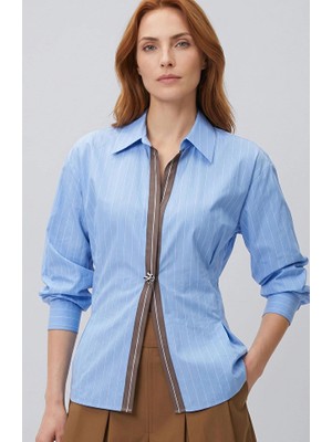 Network Blue Single Button Shirt