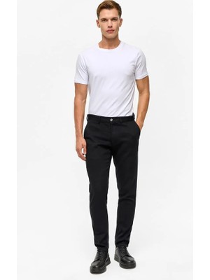 Süvari Siyah Slim Casual Pantolon