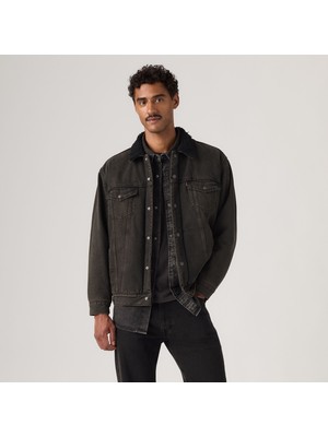 Levi's Relaxed Fıt Sherpa Trucker Erkek Siyah Jean Kot Ceket A5784-0048