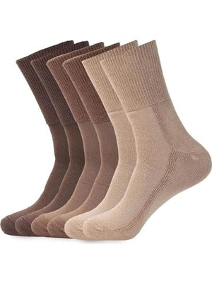 Modern Comfort Kahverengi Bambu Diyabetik Şeker Çorabı
