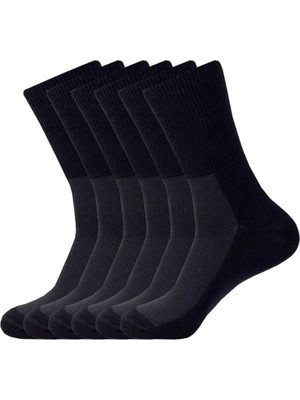 Modern Comfort Siyah Bambu Diyabetik Şeker Çorabı