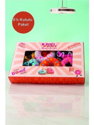 Modern Comfort Donut Şekilli Hediyelik 6lı Kutulu Çorap