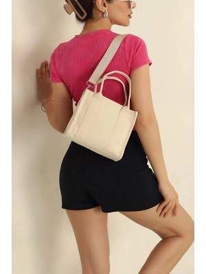 City Center Fashion Kadın Keten Fermuar Kapama El ve Çapraz Çanta CTY-LBN-3361