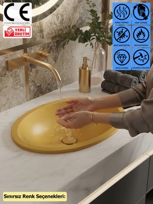 Thorax Vesta Leke Tutmaz Yeni Nesil Granit Evye - Kişiye Özel Renk Paletli Modern Lavabo