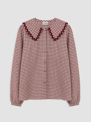 Lc Waikiki Yeni Sezon Bordo Ekose Gabardin Kız Çocuk Gömlek