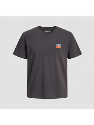 Jack & Jones Erkek Relaxed Fit Klasik Yaka Tisört - Dot