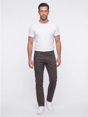 White Stone Haki Regular Fit Erkek Chino Pantolon
