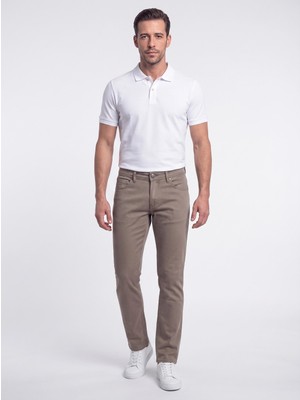 White Stone Bej Regular Fit Erkek Chino Pantolon
