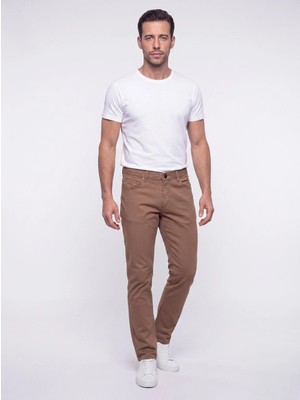 White Stone Açık Kahverengi Dynamic Fit Erkek Chino Pantolon