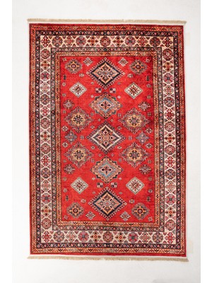 Efta Halı 4 M2 (160X230 Cm) Dijital Baskı Halı Otantik Serisi 1 Kırmızı Otantik Desen Makinede Yıkanabilir Kaymaz Deri Tabanlı