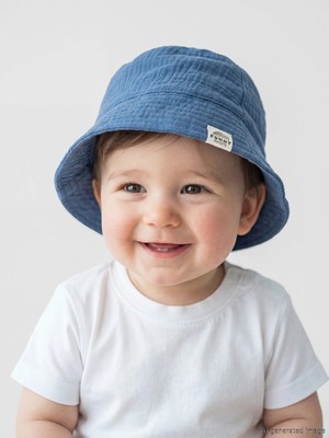 Lc Waikiki Yeni Sezon Mavi Erkek Bebek Bucket Şapka