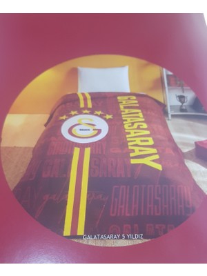 Taç Lisanslı Galatsaray 5 Yıldız Tek Kişilik Battaniye